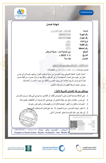 شهادة العزل الحراري